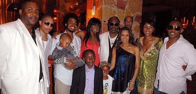 Stevie Wonder with his large family